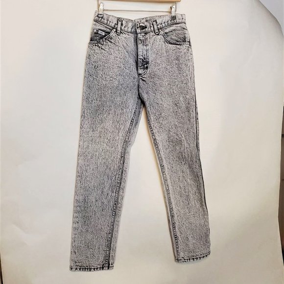 LEE VINTAGE ACID WASH GREY JEANS - Picture 1 of 11